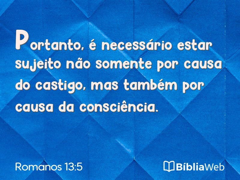 Romanos 13:5 em imagem para compartilhar