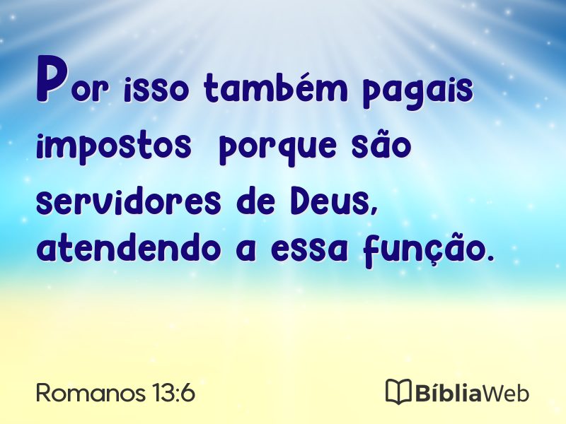 Romanos 13:6 em imagem para compartilhar