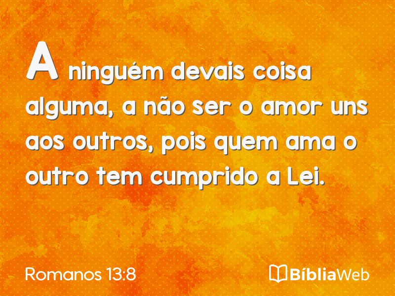 Romanos 13:8 em imagem para compartilhar