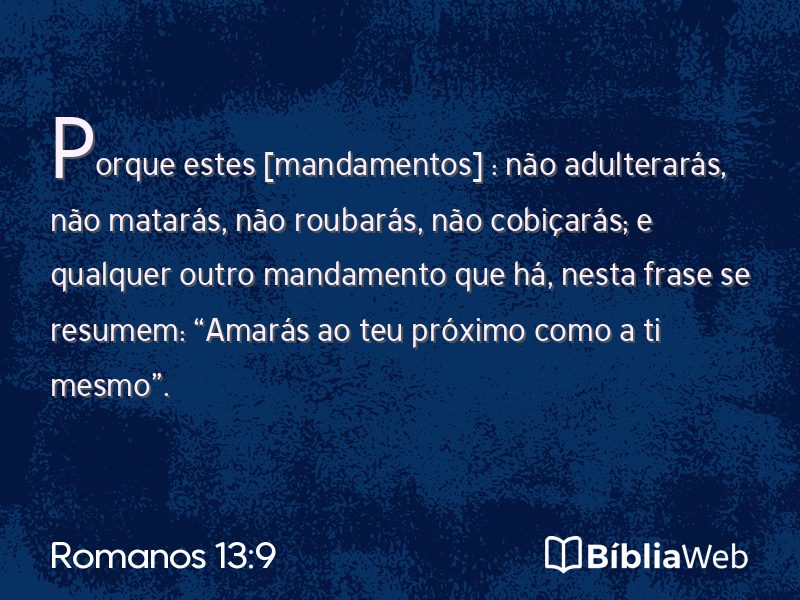 Romanos 13:9 em imagem para compartilhar