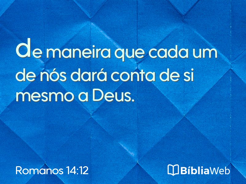 Romanos 14:12 em imagem para compartilhar