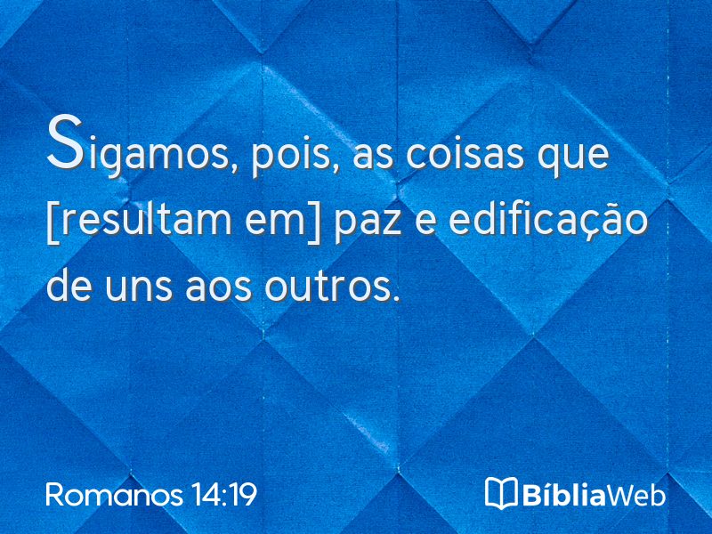 Romanos 14:19 em imagem para compartilhar