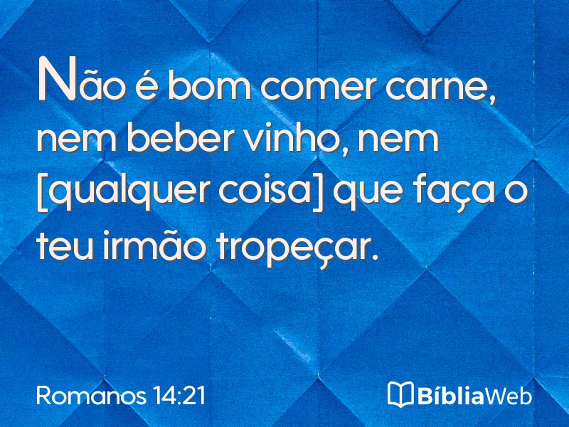Romanos 14:21 em imagem para compartilhar