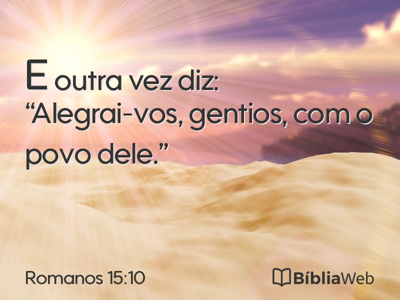 Romanos 15:10 em imagem para compartilhar