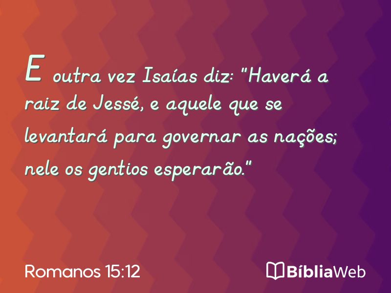 Romanos 15:12 em imagem para compartilhar