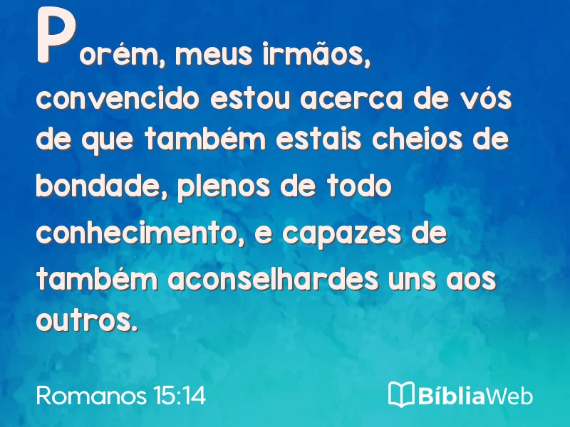 Romanos 15:14 em imagem para compartilhar
