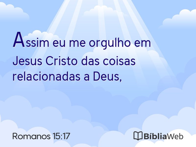 Romanos 15:17 em imagem para compartilhar