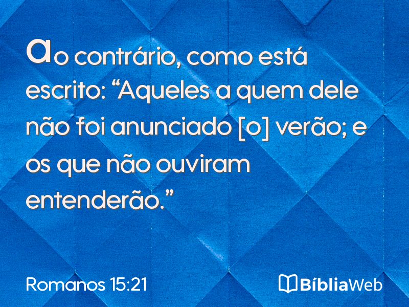 Romanos 15:21 em imagem para compartilhar