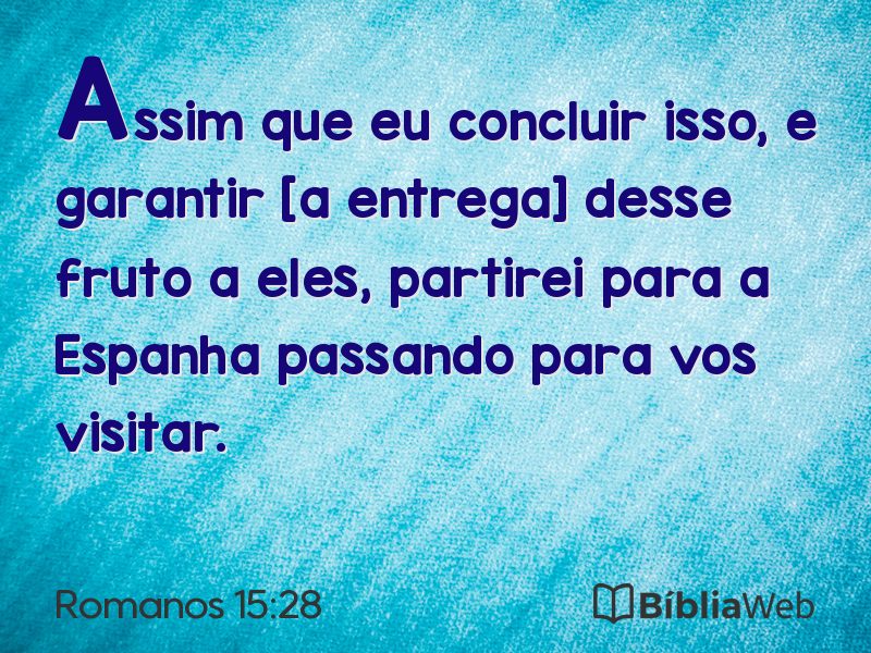 Romanos 15:28 em imagem para compartilhar