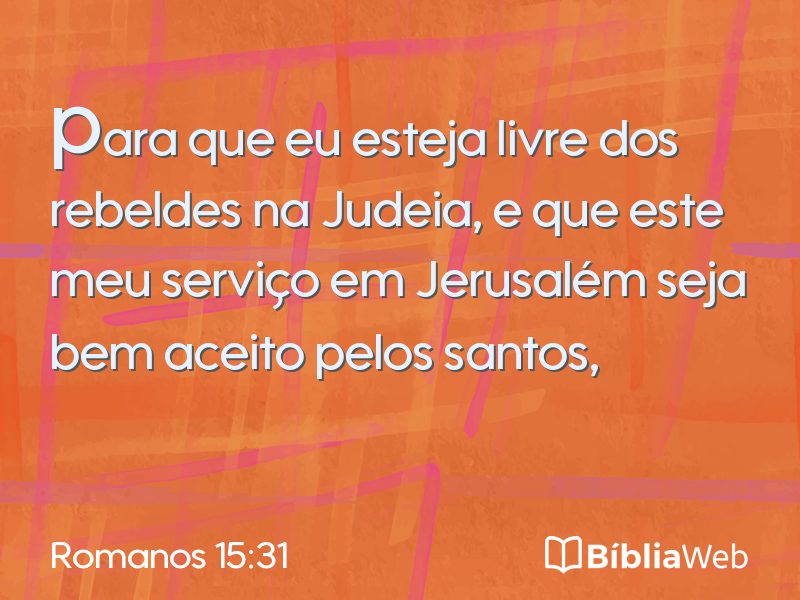 Romanos 15:31 em imagem para compartilhar