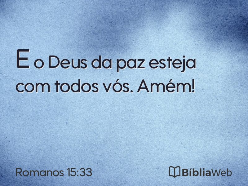 Romanos 15:33 em imagem para compartilhar