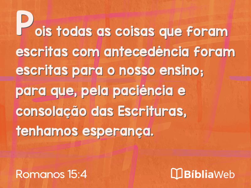 Romanos 15:4 em imagem para compartilhar