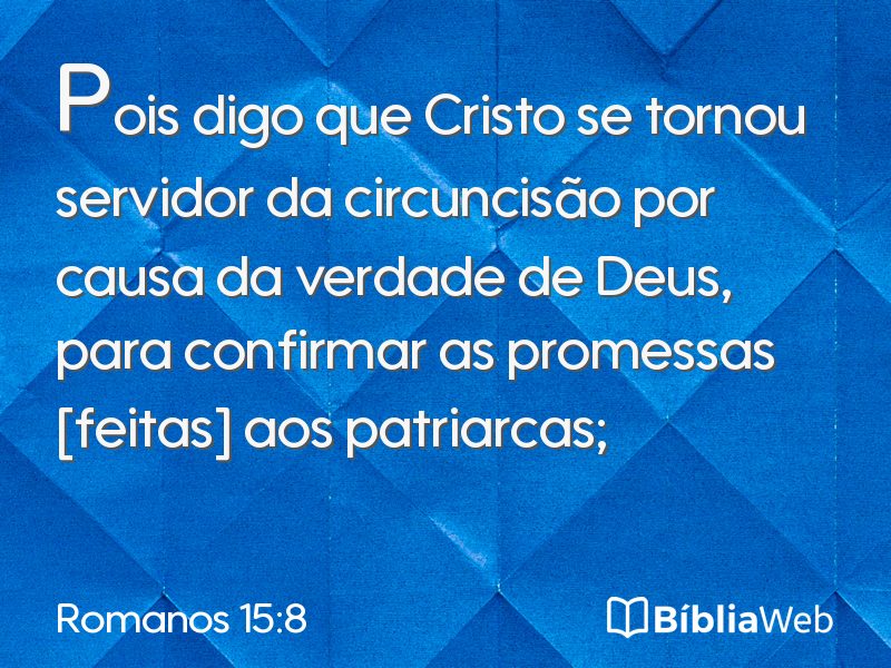 Romanos 15:8 em imagem para compartilhar