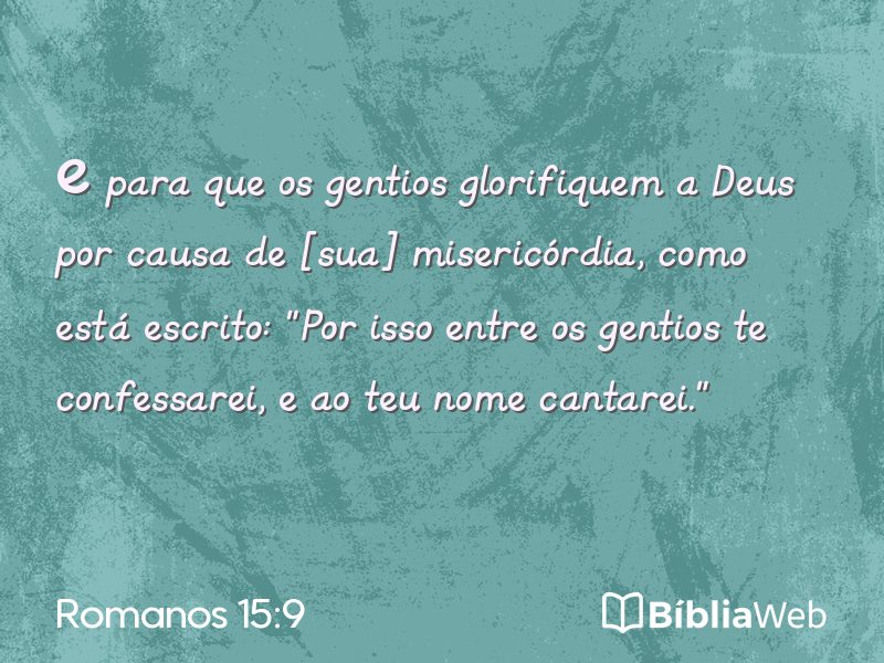 Romanos 15:9 em imagem para compartilhar