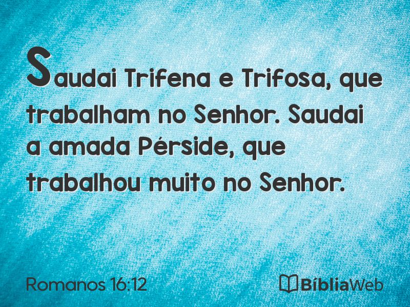 Romanos 16:12 em imagem para compartilhar