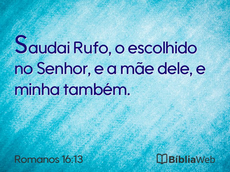 Romanos 16:13 em imagem para compartilhar