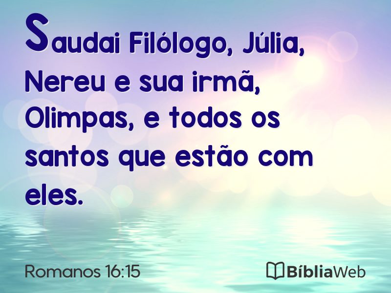 Romanos 16:15 em imagem para compartilhar