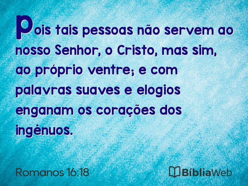Romanos 16:18 em imagem para compartilhar