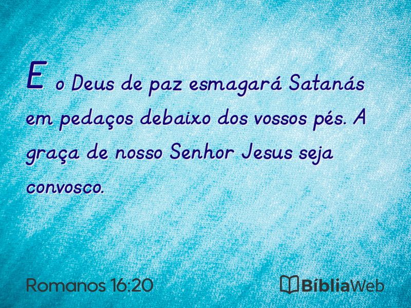 Romanos 16:20 em imagem para compartilhar