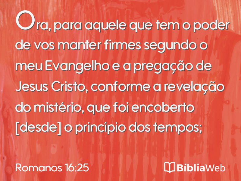 Romanos 16:25 em imagem para compartilhar