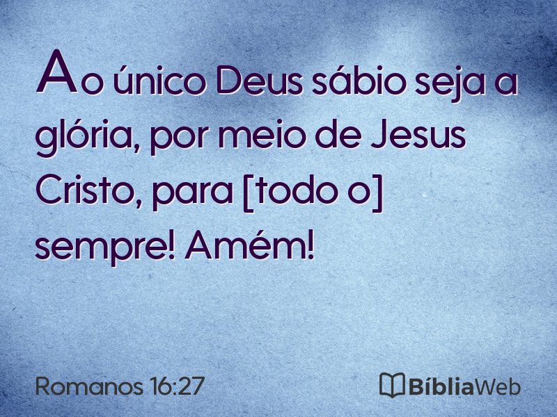 Romanos 16:27 em imagem para compartilhar