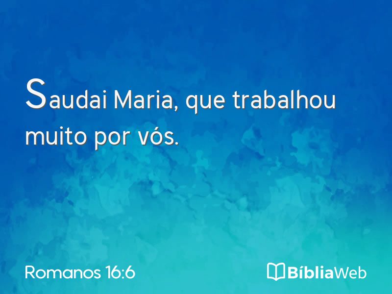 Romanos 16:6 em imagem para compartilhar