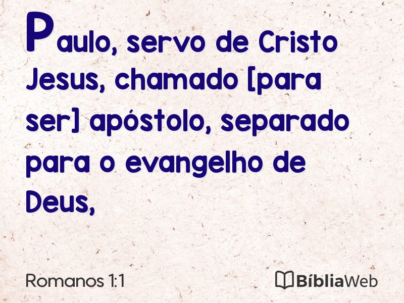 Romanos 1:1 em imagem para compartilhar