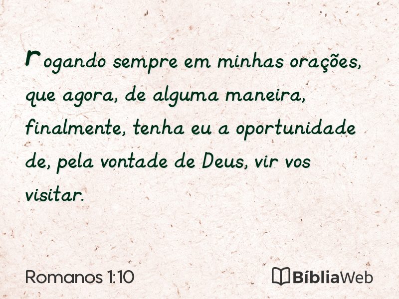 Romanos 1:10 em imagem para compartilhar