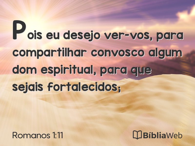 Romanos 1:11 em imagem para compartilhar
