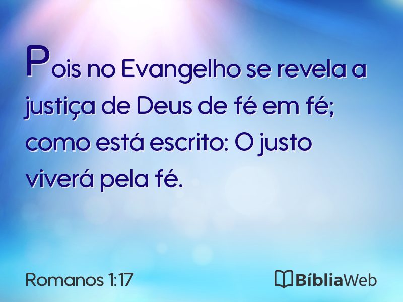 Romanos 1:17 em imagem para compartilhar