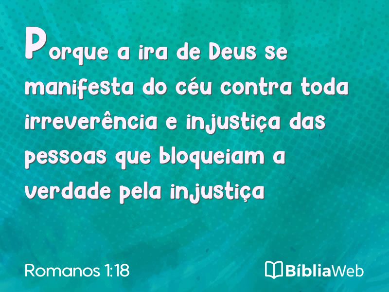 Romanos 1:18 em imagem para compartilhar