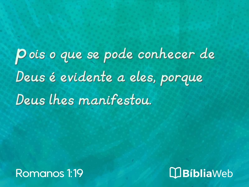 Romanos 1:19 em imagem para compartilhar