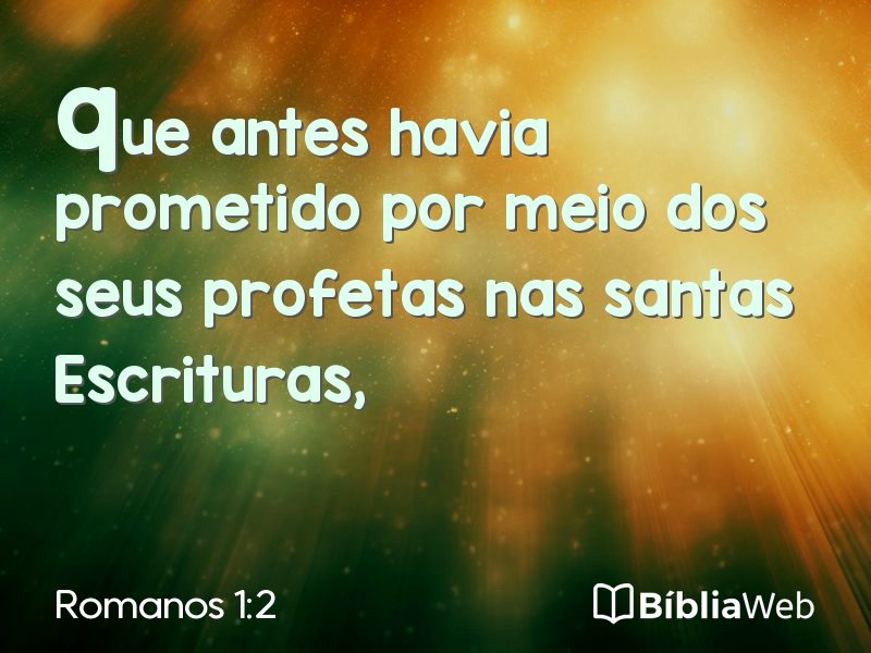 Romanos 1:2 em imagem para compartilhar