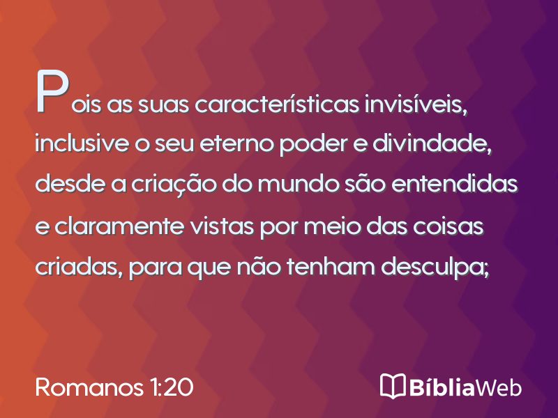 Romanos 1:20 em imagem para compartilhar