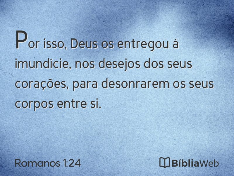 Romanos 1:24 em imagem para compartilhar