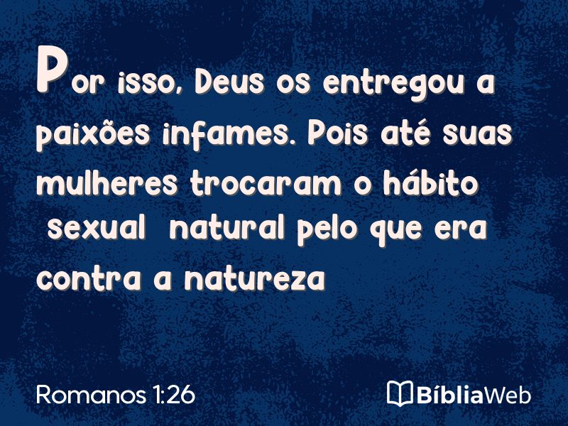 Romanos 1:26 em imagem para compartilhar