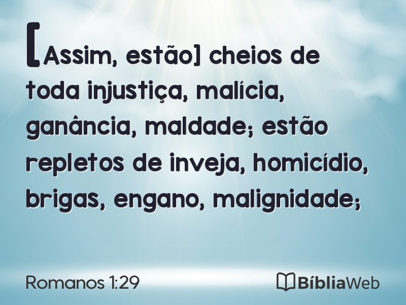 Romanos 1:29 em imagem para compartilhar