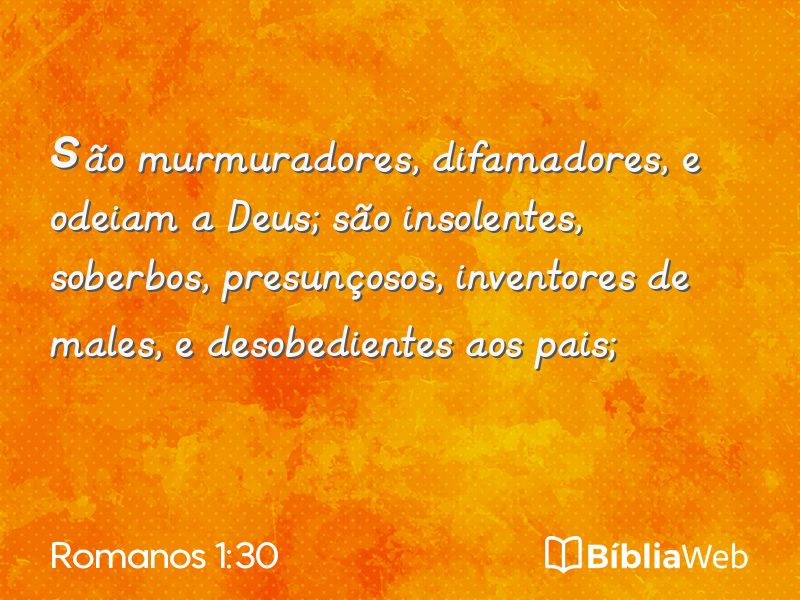Romanos 1:30 em imagem para compartilhar