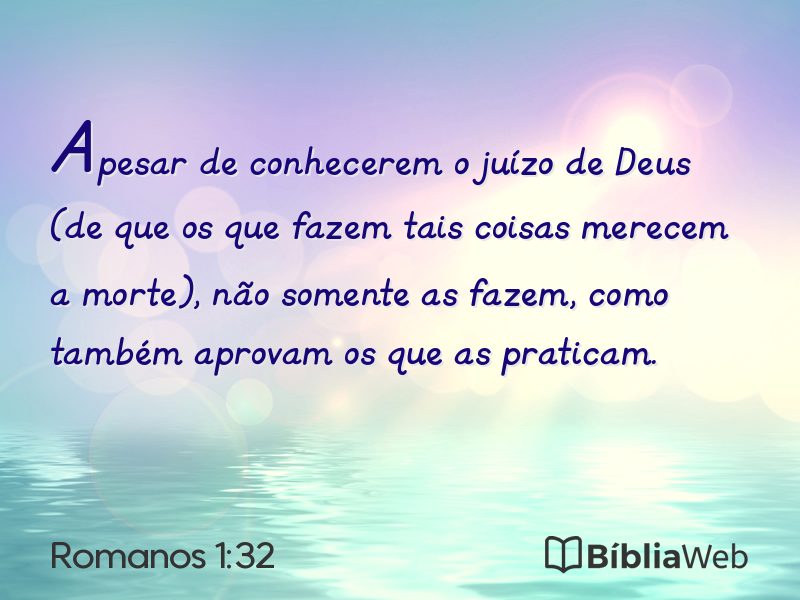 Romanos 1:32 em imagem para compartilhar