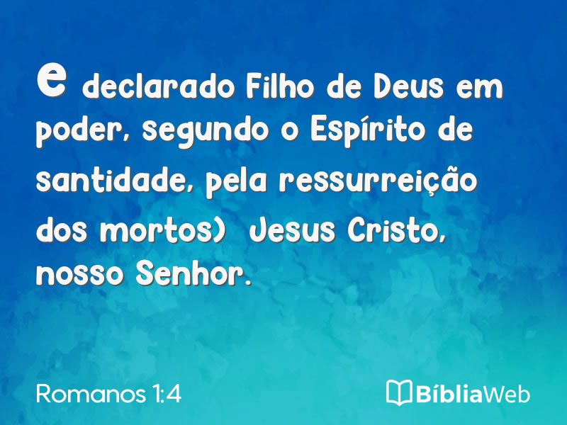 Romanos 1:4 em imagem para compartilhar