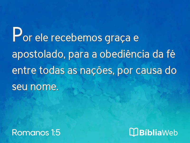 Romanos 1:5 em imagem para compartilhar