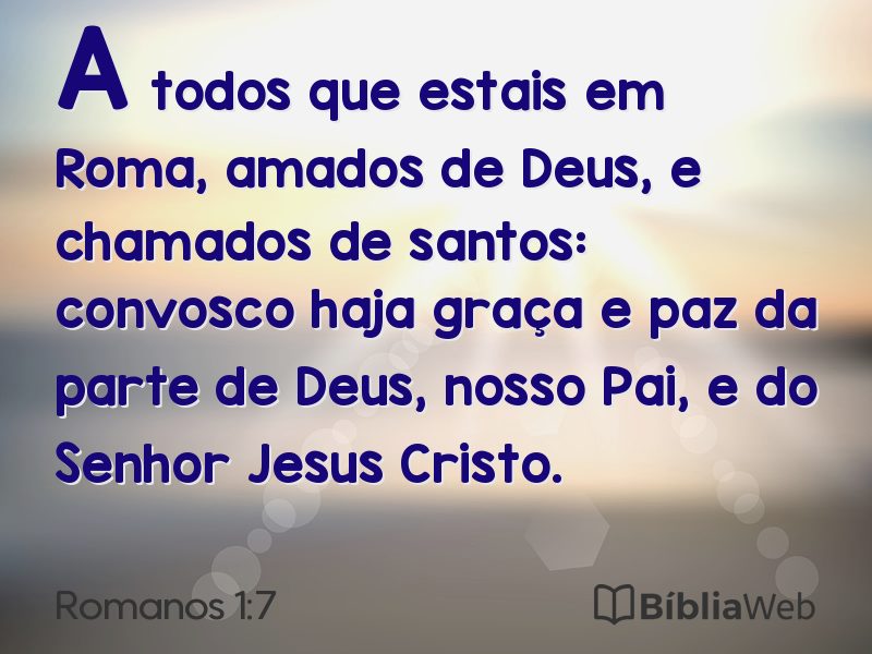 Romanos 1:7 em imagem para compartilhar