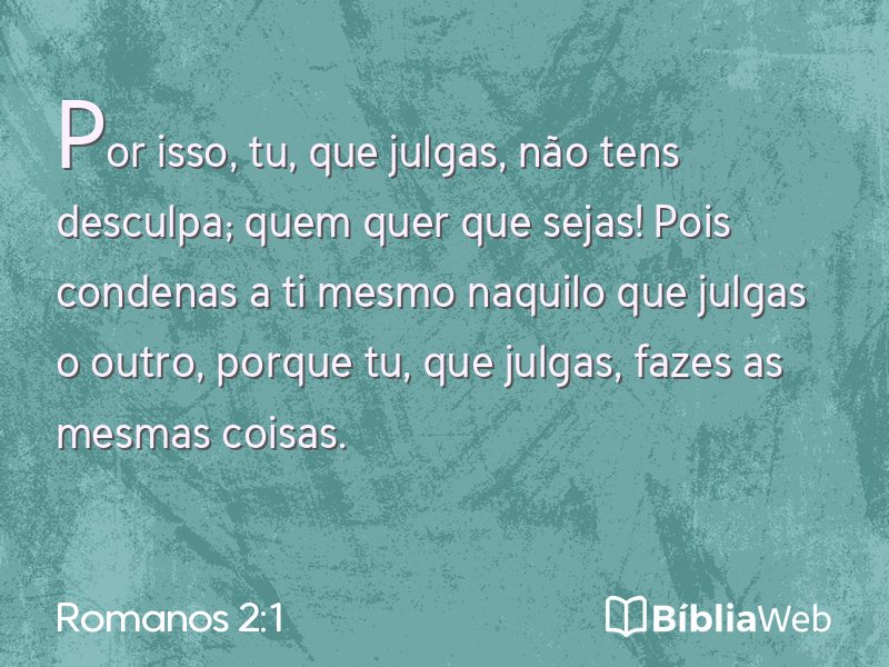Romanos 2:1 em imagem para compartilhar