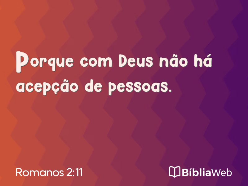 Romanos 2:11 em imagem para compartilhar