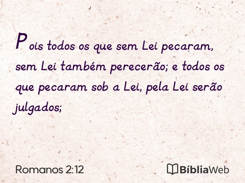 Romanos 2:12 em imagem para compartilhar