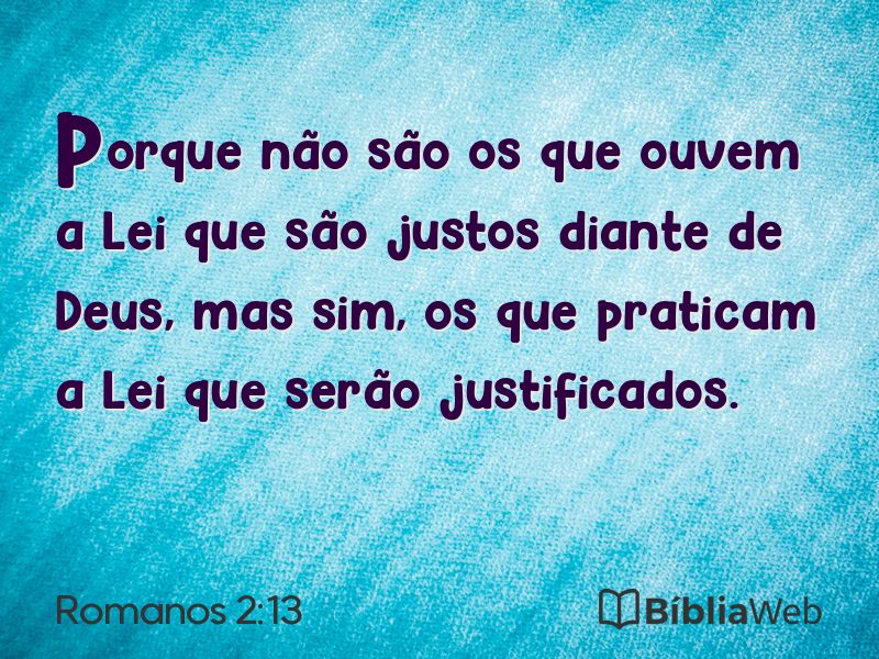 Romanos 2:13 em imagem para compartilhar