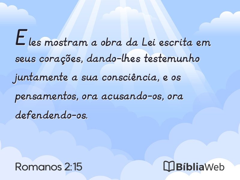 Romanos 2:15 em imagem para compartilhar
