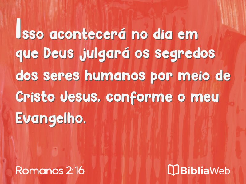 Romanos 2:16 em imagem para compartilhar