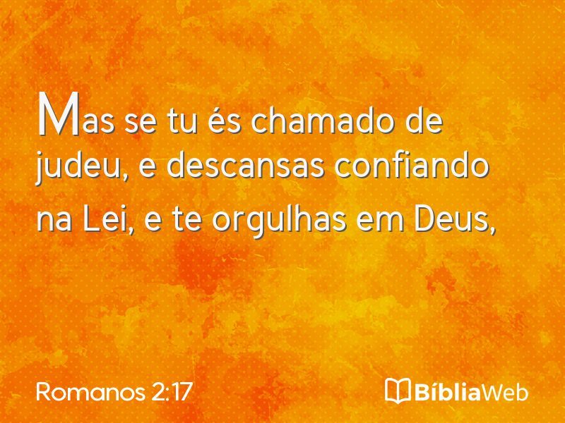 Romanos 2:17 em imagem para compartilhar