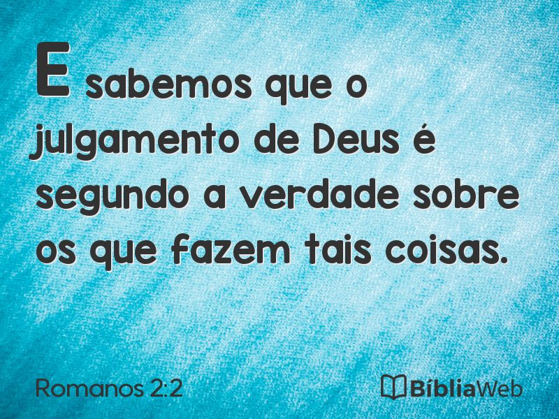 Romanos 2:2 em imagem para compartilhar